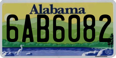 AL license plate 6AB6082