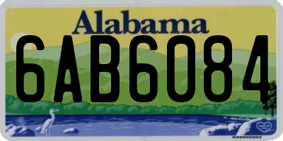 AL license plate 6AB6084