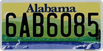 AL license plate 6AB6085