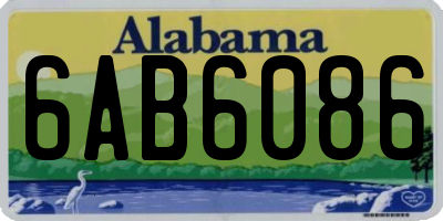 AL license plate 6AB6086