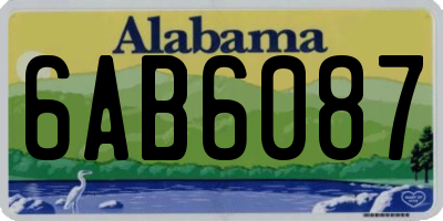 AL license plate 6AB6087