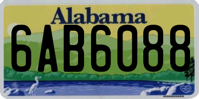 AL license plate 6AB6088