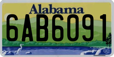 AL license plate 6AB6091