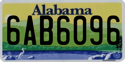 AL license plate 6AB6096