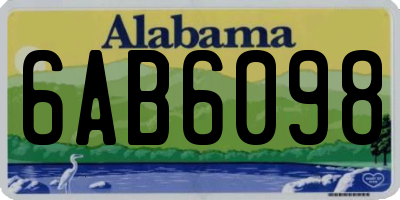 AL license plate 6AB6098