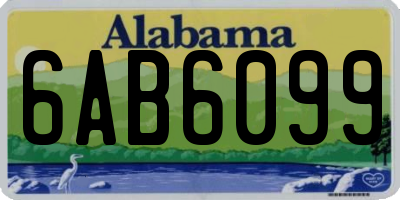 AL license plate 6AB6099