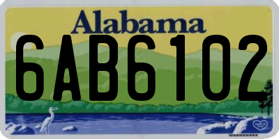 AL license plate 6AB6102