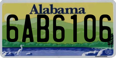 AL license plate 6AB6106