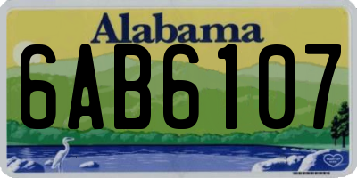 AL license plate 6AB6107