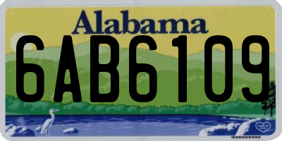 AL license plate 6AB6109