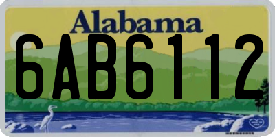 AL license plate 6AB6112