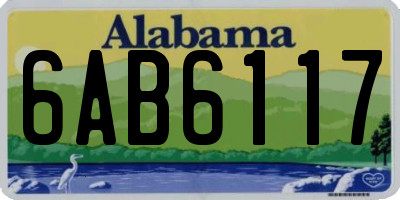 AL license plate 6AB6117