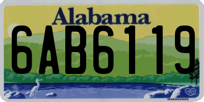 AL license plate 6AB6119