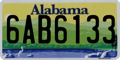 AL license plate 6AB6133