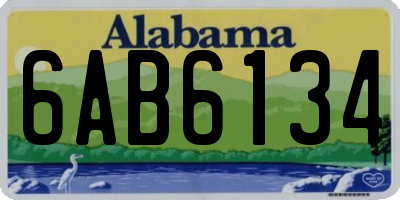 AL license plate 6AB6134