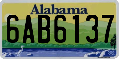 AL license plate 6AB6137