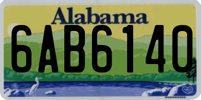 AL license plate 6AB6140