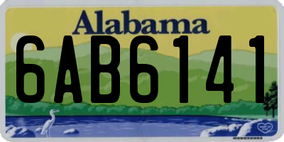 AL license plate 6AB6141