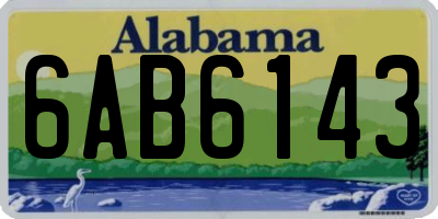 AL license plate 6AB6143