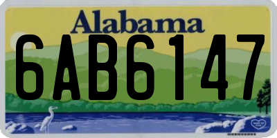 AL license plate 6AB6147