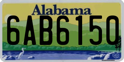 AL license plate 6AB6150