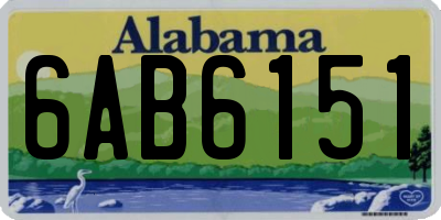 AL license plate 6AB6151