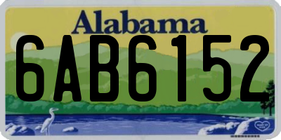 AL license plate 6AB6152