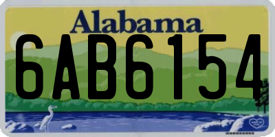 AL license plate 6AB6154