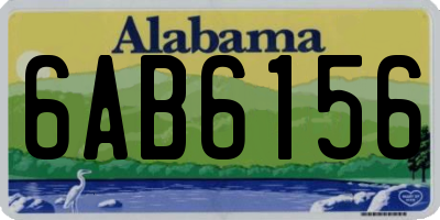 AL license plate 6AB6156