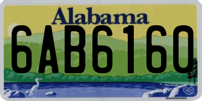 AL license plate 6AB6160