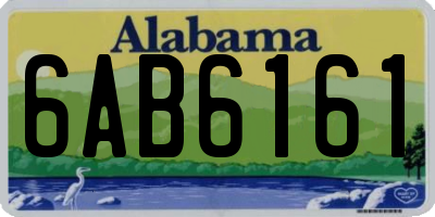 AL license plate 6AB6161