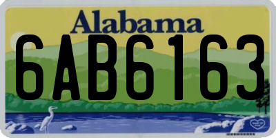 AL license plate 6AB6163