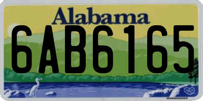 AL license plate 6AB6165