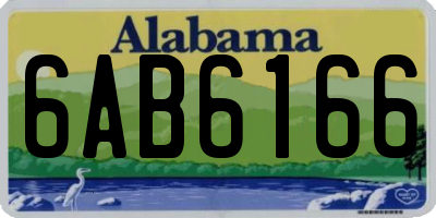 AL license plate 6AB6166