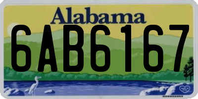 AL license plate 6AB6167