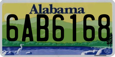 AL license plate 6AB6168