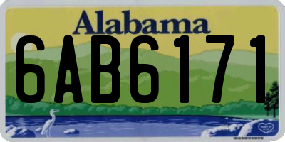 AL license plate 6AB6171