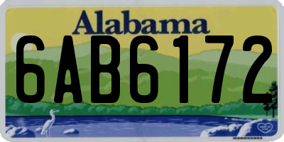 AL license plate 6AB6172
