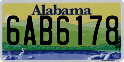 AL license plate 6AB6178