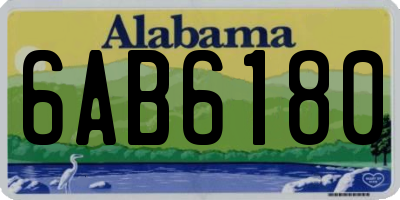 AL license plate 6AB6180