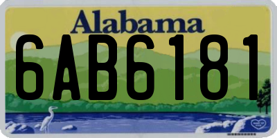 AL license plate 6AB6181
