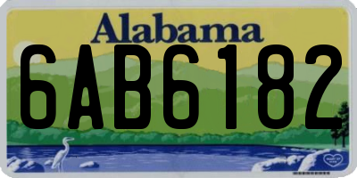 AL license plate 6AB6182