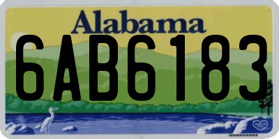 AL license plate 6AB6183