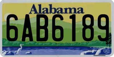 AL license plate 6AB6189