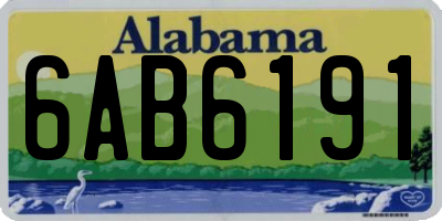 AL license plate 6AB6191