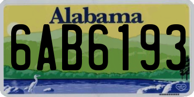 AL license plate 6AB6193