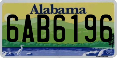 AL license plate 6AB6196