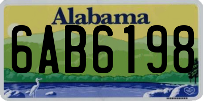 AL license plate 6AB6198
