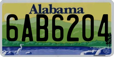 AL license plate 6AB6204