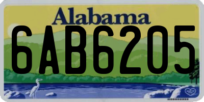 AL license plate 6AB6205